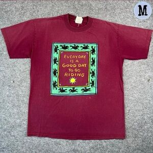 Vintage 90’s Equestrian Horseback Good Day to Ride Tee Shirt